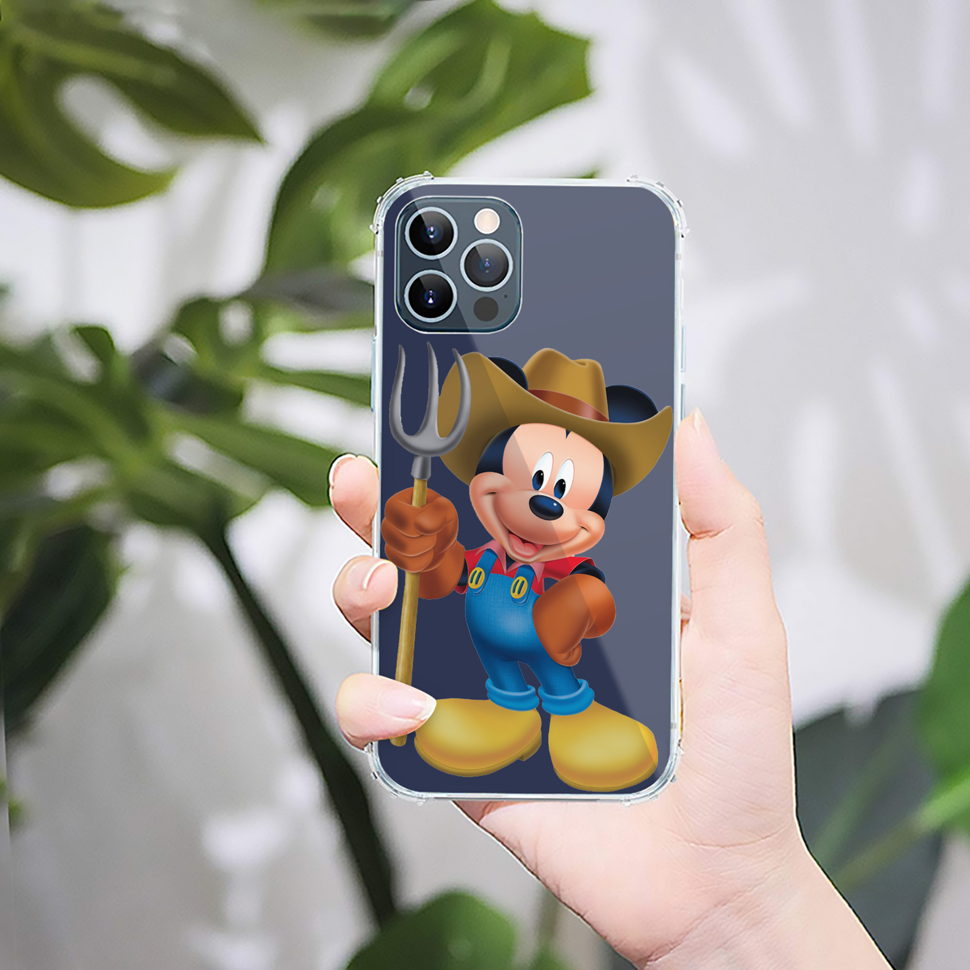 （画像用） ミッキーマウス Mickey Mouse 【iPhone 12シリーズ対応】透明スマホケース（クリアソフトケース）